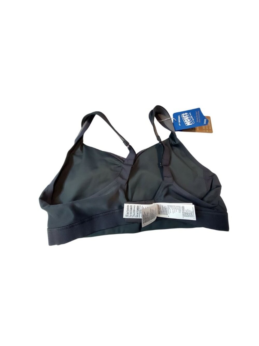 Brooks Womens Grey & Black Adjustable Sports Bra Moisture-Wicking Size 36DD - Picture 2 of 16